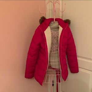 SOLD Hot Pink A&F Kids Puffer Winter Coat